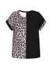 Usha Women Plus Size T-Shirt in multicolor black