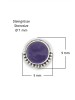 mantraroma 925er Silber - Ohrstecker (L) 9 x (B) 9 mm mit Amethyst