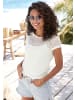 LASCANA Spitzenshirt in weiß