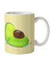 Mr. & Mrs. Panda Kaffeetasse Avocado Schwangerschaft ohne Spruch in Gelb Pastell