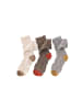 MUNADUNA 3er-Pack 3D-Relief Labyrinth-Fashionsocken-Farb-Mix