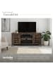 tectake TV-Board Carlow 110 x 41,5 x 50,5 cm, Industrial Holz dunkel, rustikal