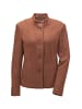 GOLDNER Blazer Blazer mit raffinierter Kragenlösung in mocca