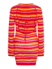 ebeeza Damen Kleid in ROT MEHRFARBIG