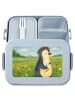 Mr. & Mrs. Panda Lunchbox Pinguin Blumen Design ohne Spruch in Blau Pastell