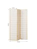 Homestyle4u 3-tlg. Paravent in Braun 132x175