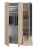 58 aufm Kessel KLEIDERSCHRANK 3-trg. mit Spiegel Parisot Daily 14 Dekor Eiche Jackson