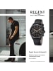 Regent Armbanduhr-Analog schwarz groß (ca. 44mm) Regent Lederarmband
