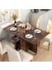 COSTWAY Esstisch klappbar 120 x 72 x 75 cm in Braun