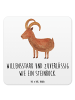 Mr. & Mrs. Panda Glasuntersetzer Sternzeichen Steinbock mit Spruch in Weiß