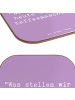 Mr. & Mrs. Panda Coaster Spruch Freude am Morgen mit Spruch in Lavendeltraum