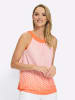 Heine Neckholdertop in orange-hellrosé-bedruckt