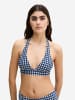 Marc O'Polo Triangel-Bikini-Top Shiny in navy peony check