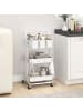 HOMCOM Servierwagen in Weiß 42L x 38B x 86,5H cm