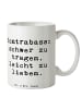 Mr. & Mrs. Panda Kaffeetasse Spruch Kontrabass Liebe mit Spruch in Weiß