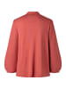 More & More edles, lockeres 3/4 Arm Blusenshirt, Materialmix in samba orange