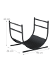 relaxdays Kaminholzregal in Schwarz - (B)46 x (H)40 x (T)38 cm