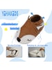 Yihakids Baby Krabbelschuhe aus Leder, weiche Lauflernschuhe mit rutschfester Sohle 