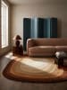 KADIMA DESIGN Teppich Wolle PARRET Abstrakt Wohnzimmer Modern Ei-Form in Terrakotta