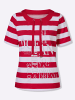 Sieh an! Kurzarm-Shirt in rot-weiß-geringelt