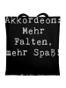 Mr. & Mrs. Panda Einkaufstasche Spruch Akkordeon Spaß mit Spruch in Schwarz