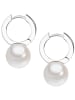 Rafaela Donata Creolen Sterling Silber Zirkonia Muschelkernperle in silber