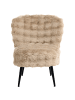 Beliani Sessel VOSS in Beige/Schwarz - (W) 60 x (H) 76 x (L) 52 cm