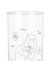 Mr. & Mrs. Panda Wasserglas Otter Seerose ohne Spruch in Transparent