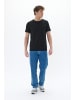 Matinique T-shirt MAJermane Gerade Passform in BLACK/WHITE