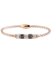 Adeliás Damen Armband aus Edelstahl mit Similisteine 17 cm in beige