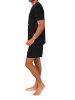 NORMANN Schlafanzug kurzarm Shorty Frontprint in anthrazit