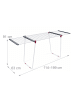 relaxdays Trockenständer in Weiß - (B)199 x (H)91 x (T)63 cm
