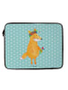 Mr. & Mrs. Panda Notebook Tasche Fuchs Blumen ohne Spruch in Türkis Pastell