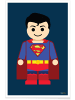 Juniqe Poster "Superman Toy" in Blau & Rot