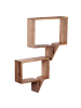 FineBuy Wandregal in Braun / Akazie / 50x13x49