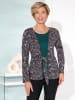 Sieh an! 2-in-1-Shirt in schwarz-petrol-bedruckt