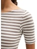 Marc O'Polo Gestreiftes T-Shirt slim in Medium Brown