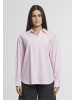 Urban Classics Urban Classics Ladies Oversized Striped Blouse in softpink/white