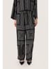 Soaked in Luxury Casual Hose SLTopaz Casual fit in Black w Oatmeal Monogram