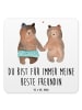 Mr. & Mrs. Panda Bierdeckel Bär Freundin mit Spruch in Weiß