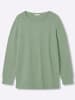 sheego Langarm-Pullover in eucalyptus-meliert