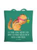 Mr. & Mrs. Panda Tote Bag Eichhörnchen Smoothie mit Spruch in Mint