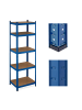 relaxdays 2 x Schwerlastregal in Blau - (B)60 x (H)180 x (T)45 cm