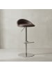 KADIMA DESIGN Barhocker WL1.602 Edelstahl höhenverstellbare Sitzhöhe 54-79 in Braun