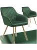 tectake Polstersessel gepolstert, in Samtoptik, gesteppt, 58 x 62 x 82 cm
