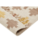 Beliani Kelim ATAN in Bunt/Beige/Blau - (W) 200 x (L) 300 cm