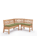 58 aufm Kessel ECKBANK Deborah 224 x 204 x 87 Massivholz Buche lackiert/Grün