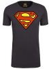 Logoshirt T-Shirt Superman Logo in grau