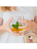 Mr. & Mrs. Panda Cocktail Glas Erdmännchen mit Spruch in Transparent