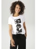 Aniston CASUAL T-Shirt in weiß-schwarz